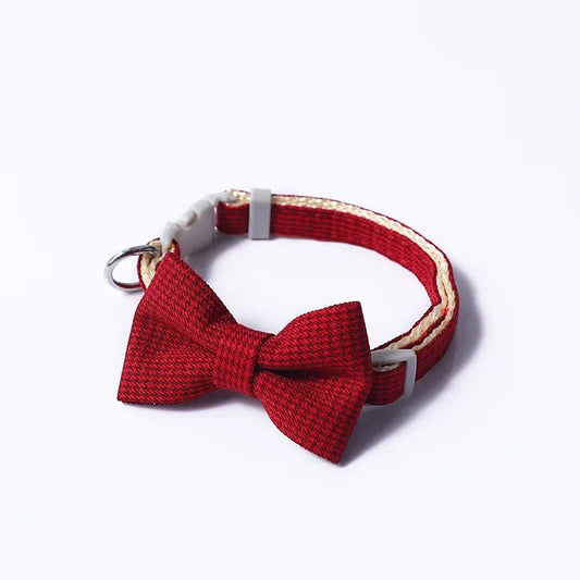 Cute Cat Collar with Bow Tie